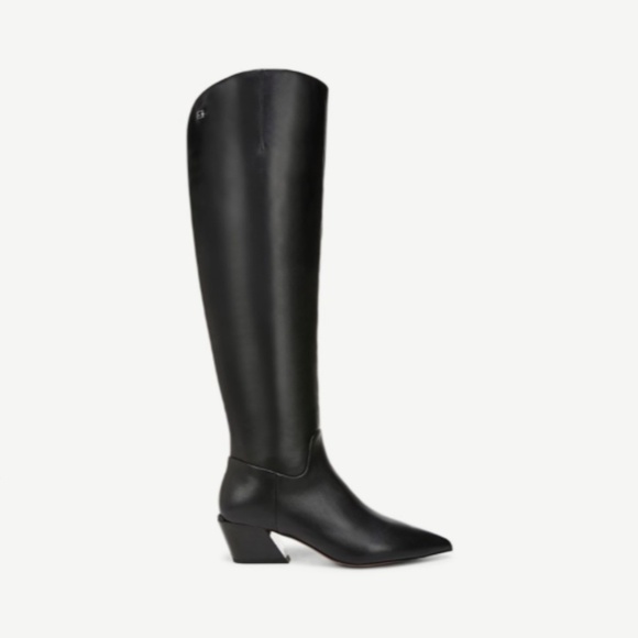 Franco Sarto Gwyn Knee High Boot In Black Leather (WIDE CALF) - Picture 11 of 11